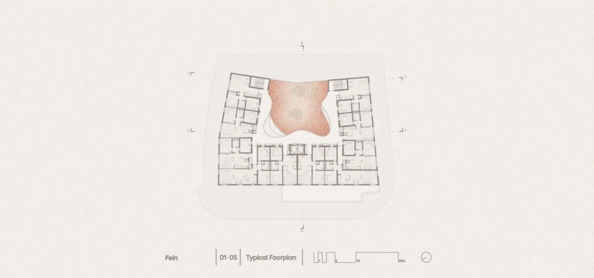 BIM建筑|飘带一般的中央公寓楼 / HQ Architects