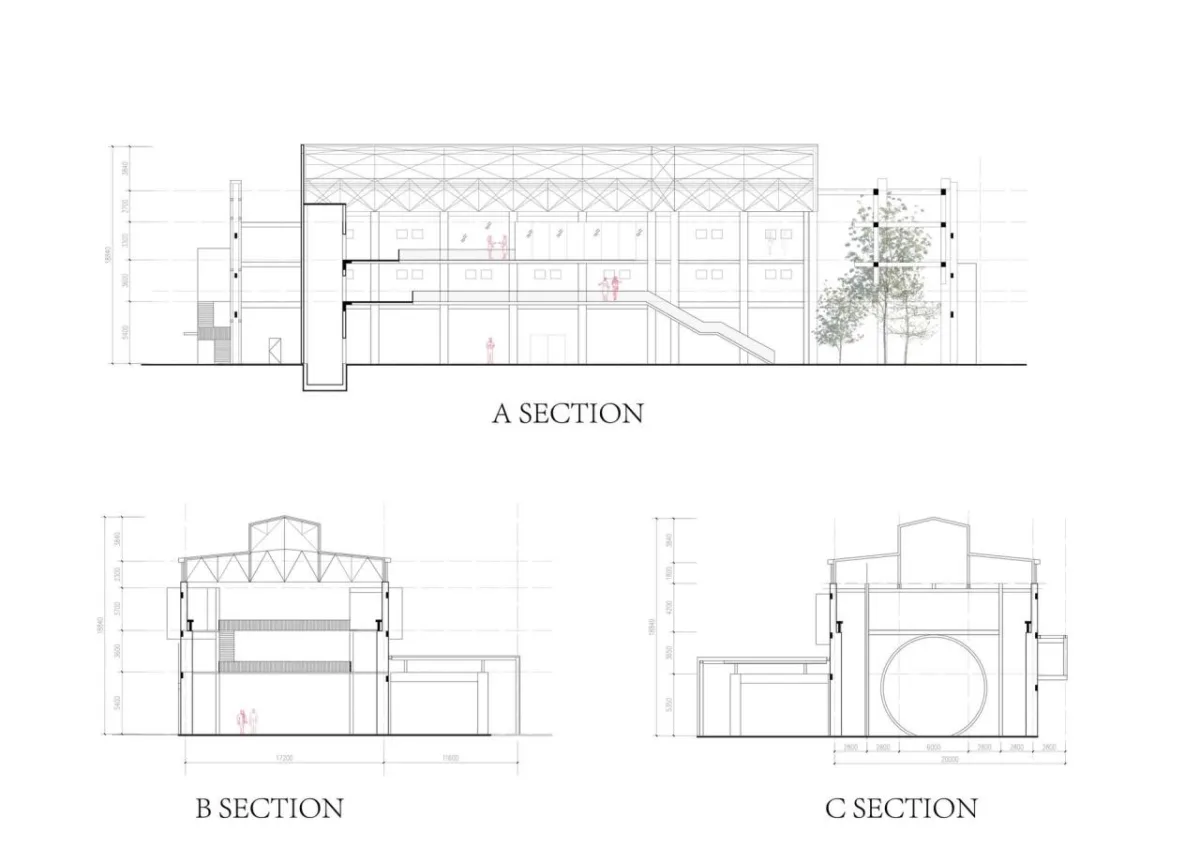 BIM建筑|沙井村民大厅 / 趣城工作室
