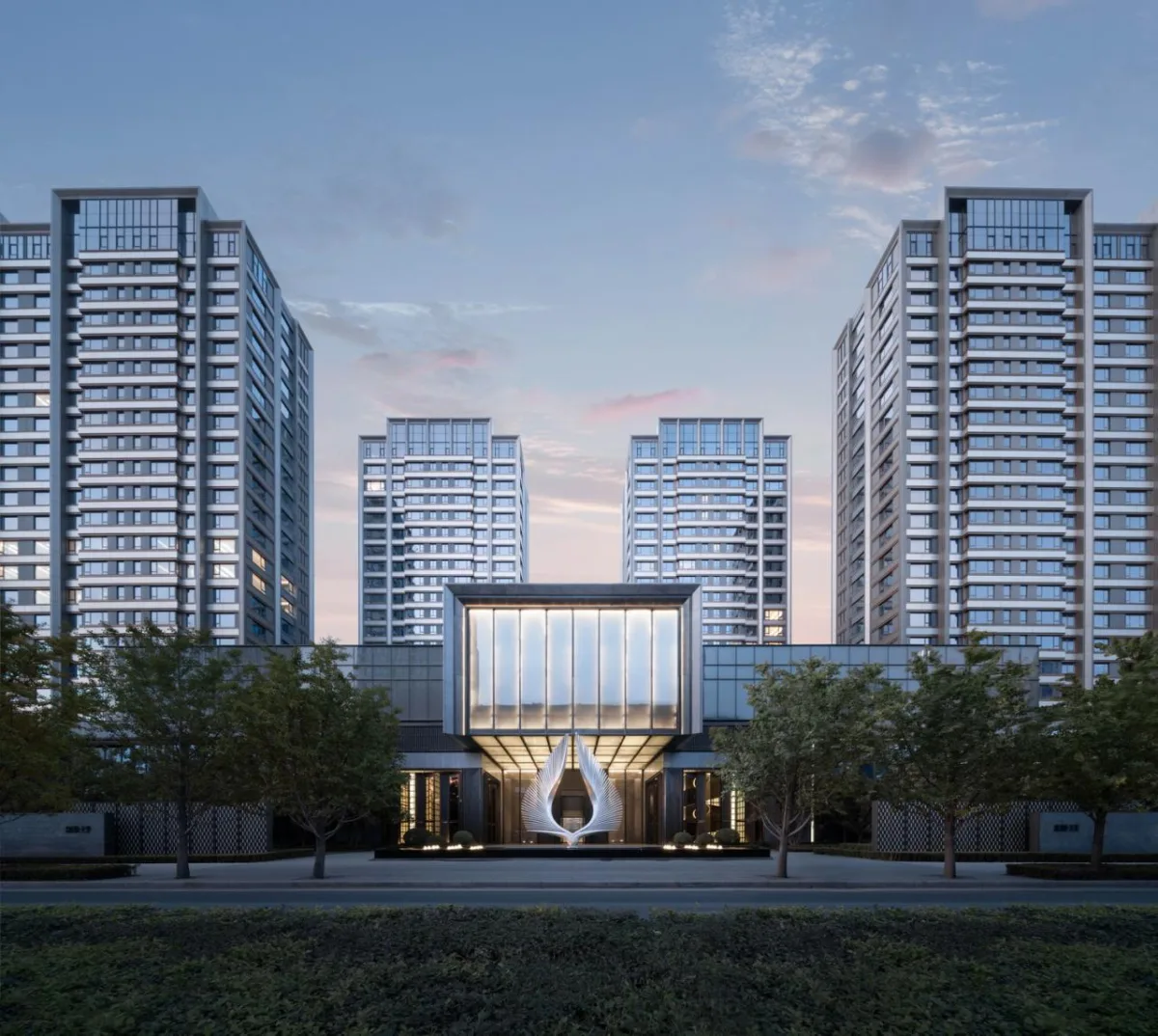 BIM建筑|奢居、从雅、极简 ： 沈阳龙湖 · 天奕 / 成执设计