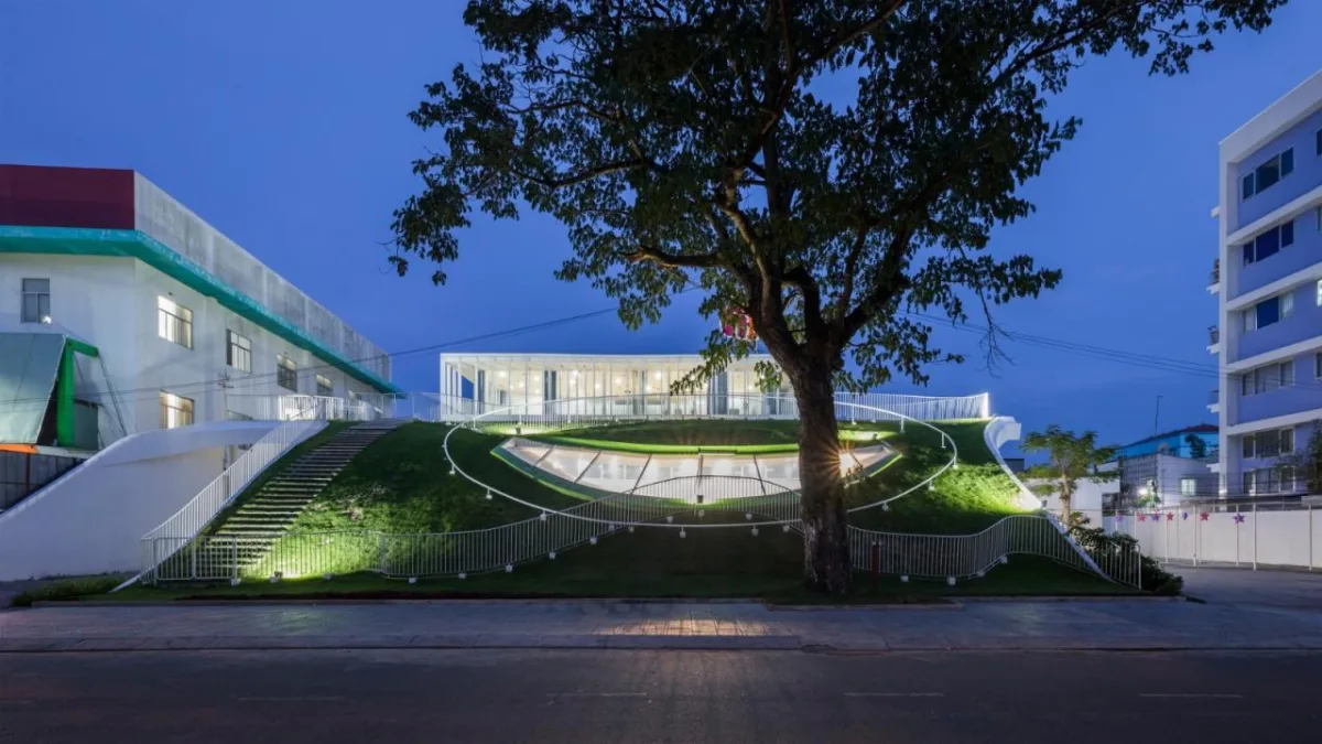 BIM建筑|山坡下的秘密基地：TTC Elite Ben Tre 幼儿园 / KIENTRUC O
