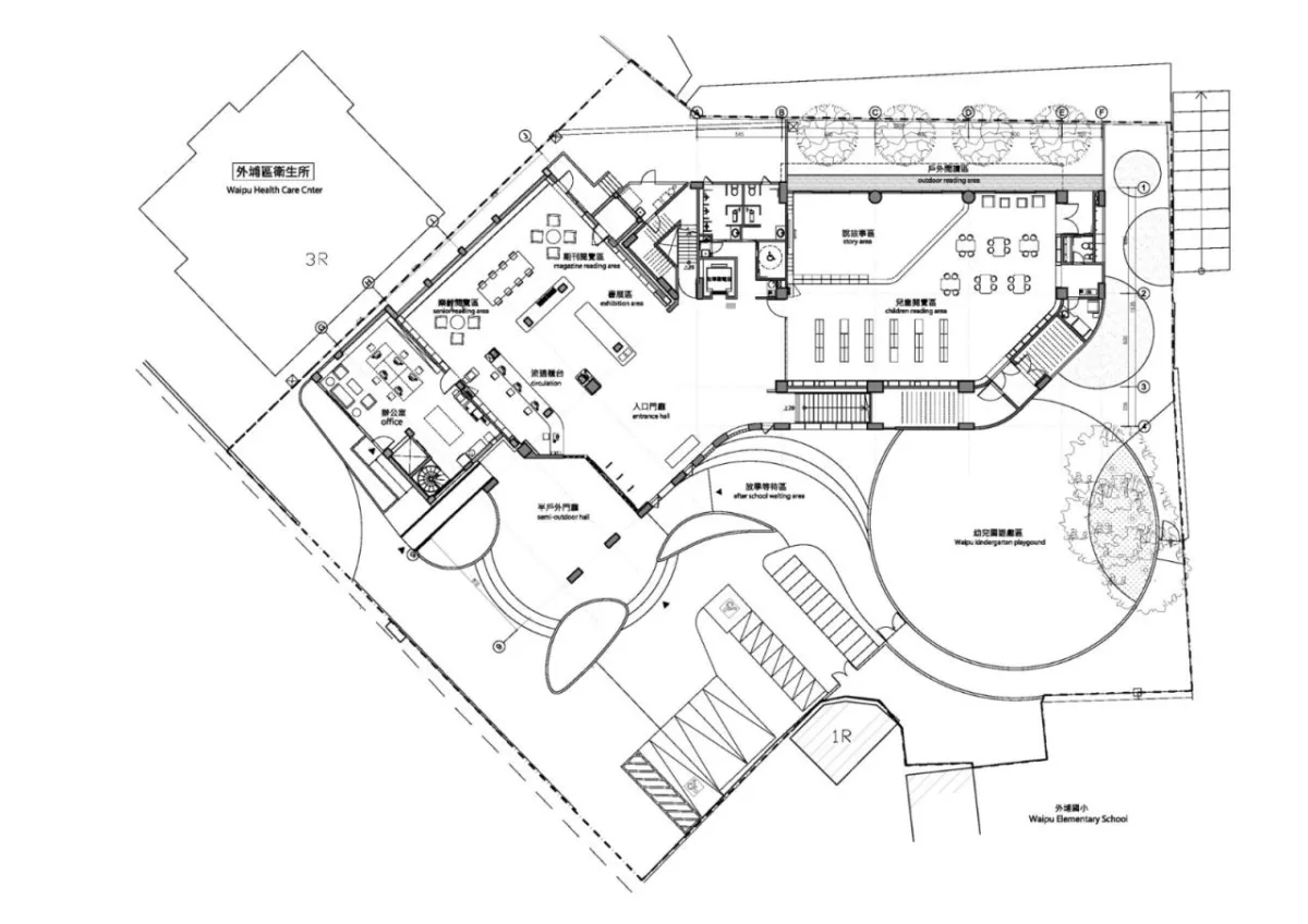BIM建筑|台中公共图书馆外埔分馆扩建 / 大秝设计