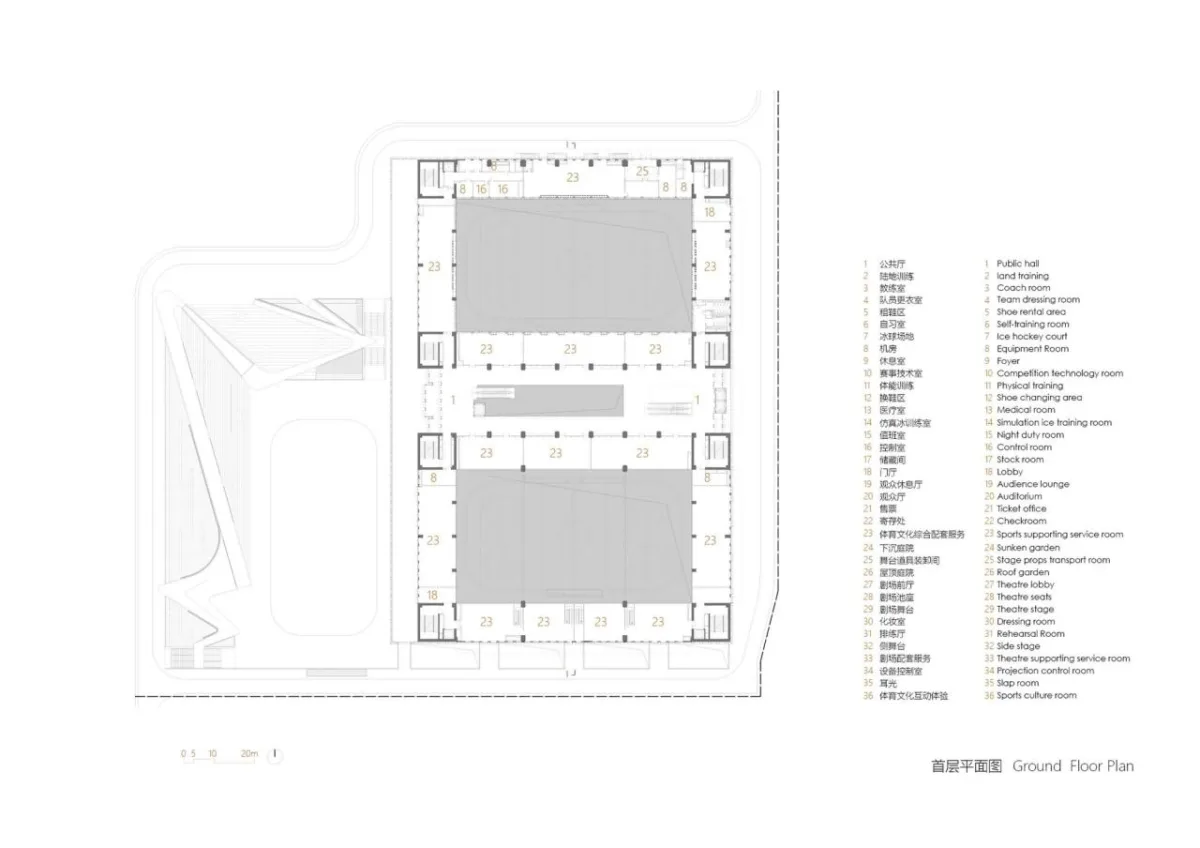 BIM建筑|北京五棵松冰上运动中心 / 朱小地工作室