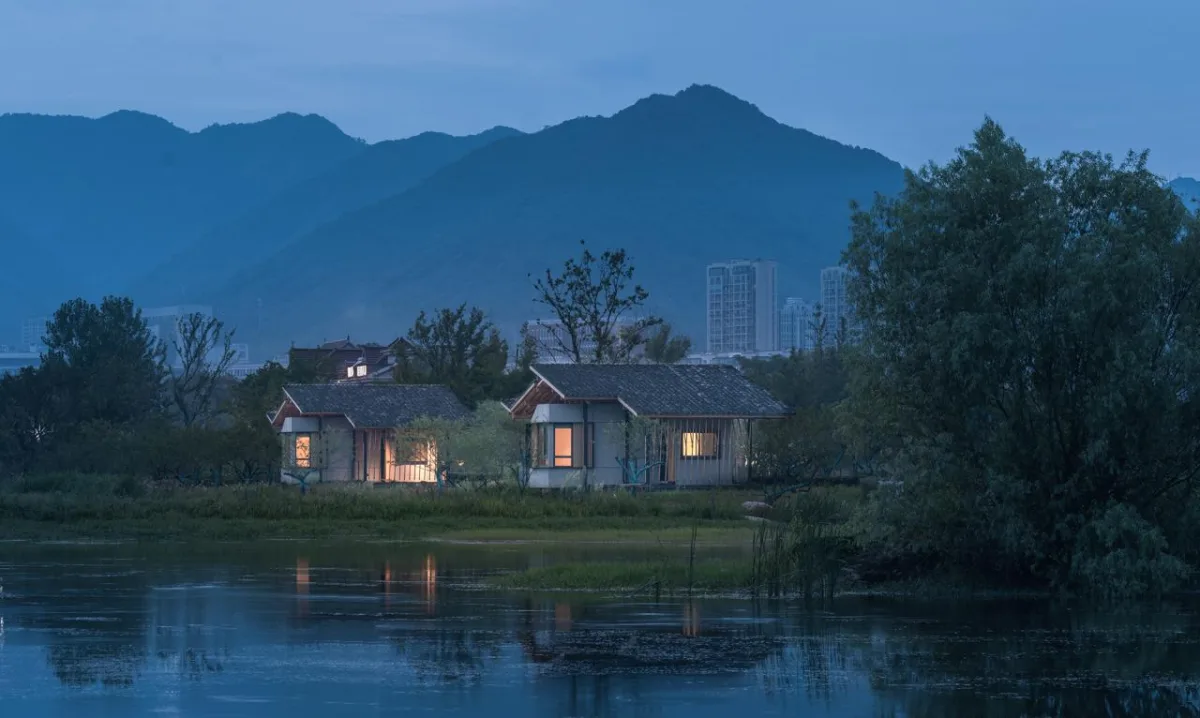 BIM建筑|富阳阳陂湖湿地生态酒店 / 尌林建筑