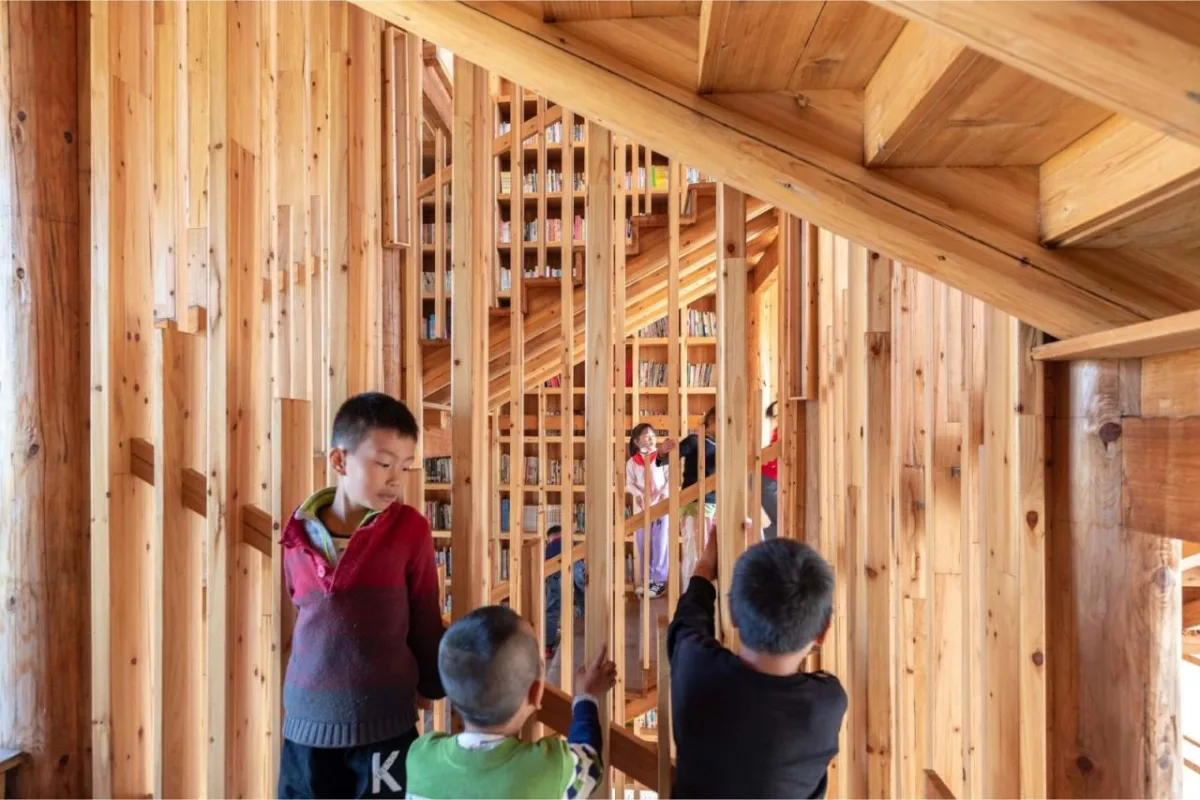 BIM建筑|中国乡村图书馆的新范式：坪坦书屋 / Condition Lab & UAL Studio
