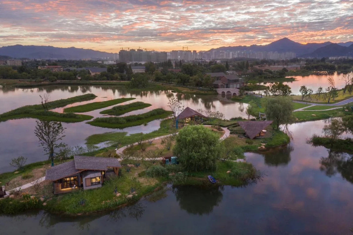 BIM建筑|富阳阳陂湖湿地生态酒店 / 尌林建筑
