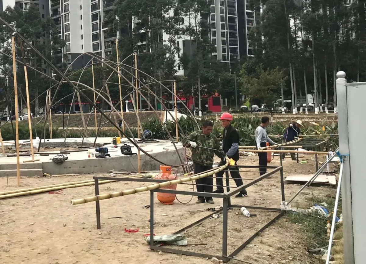 BIM建筑|花海竹亭，城市公园针灸式更新 / 竖梁社 + 华南理工大学建筑学院