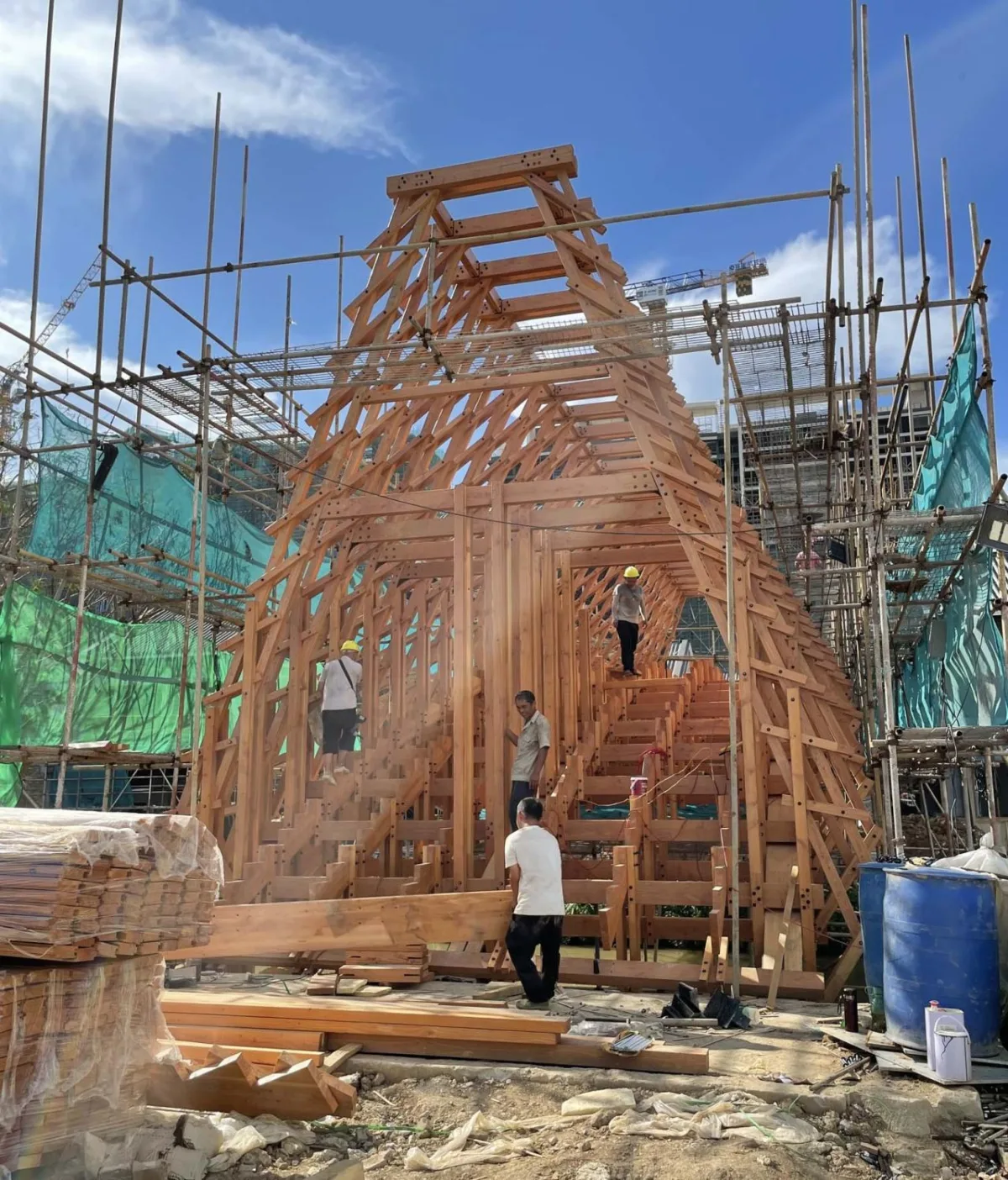 BIM建筑|古劳水乡木桥 / 罗宇杰工作室