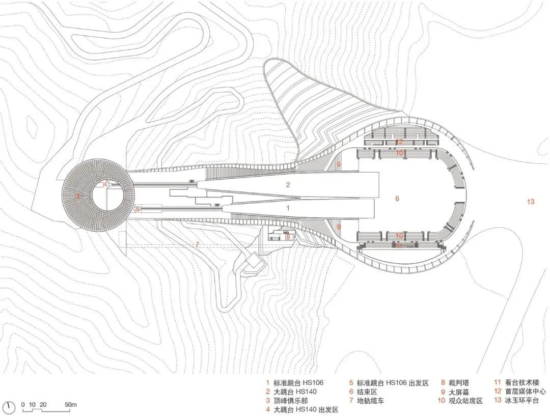 BIM建筑|国家跳台滑雪中心 / THAD 清华大学建筑设计研究院
