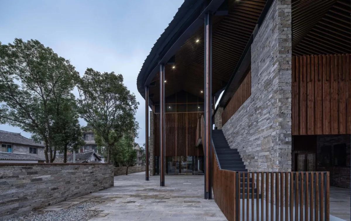 BIM建筑|小伍份村文化礼堂 / 园舍建筑景观