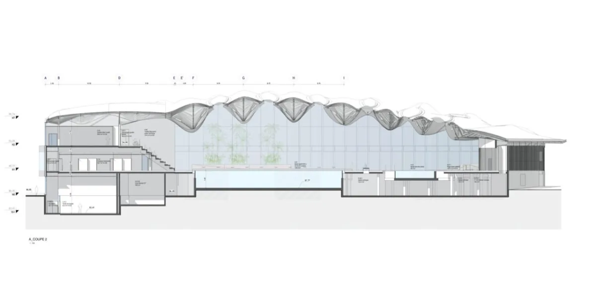BIM建筑|波浪形屋面，UCPA大兰斯体育场 / Marc Mimram