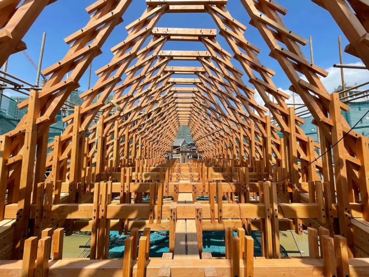 BIM建筑|古劳水乡木桥 / 罗宇杰工作室