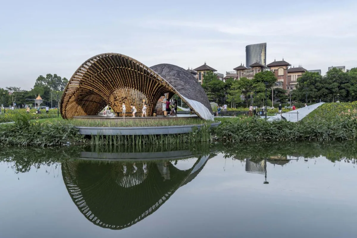 BIM建筑|花海竹亭，城市公园针灸式更新 / 竖梁社 + 华南理工大学建筑学院