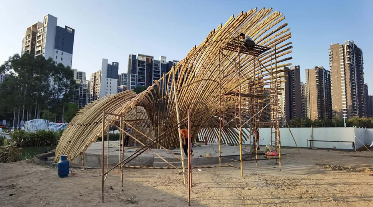 BIM建筑|花海竹亭，城市公园针灸式更新 / 竖梁社 + 华南理工大学建筑学院
