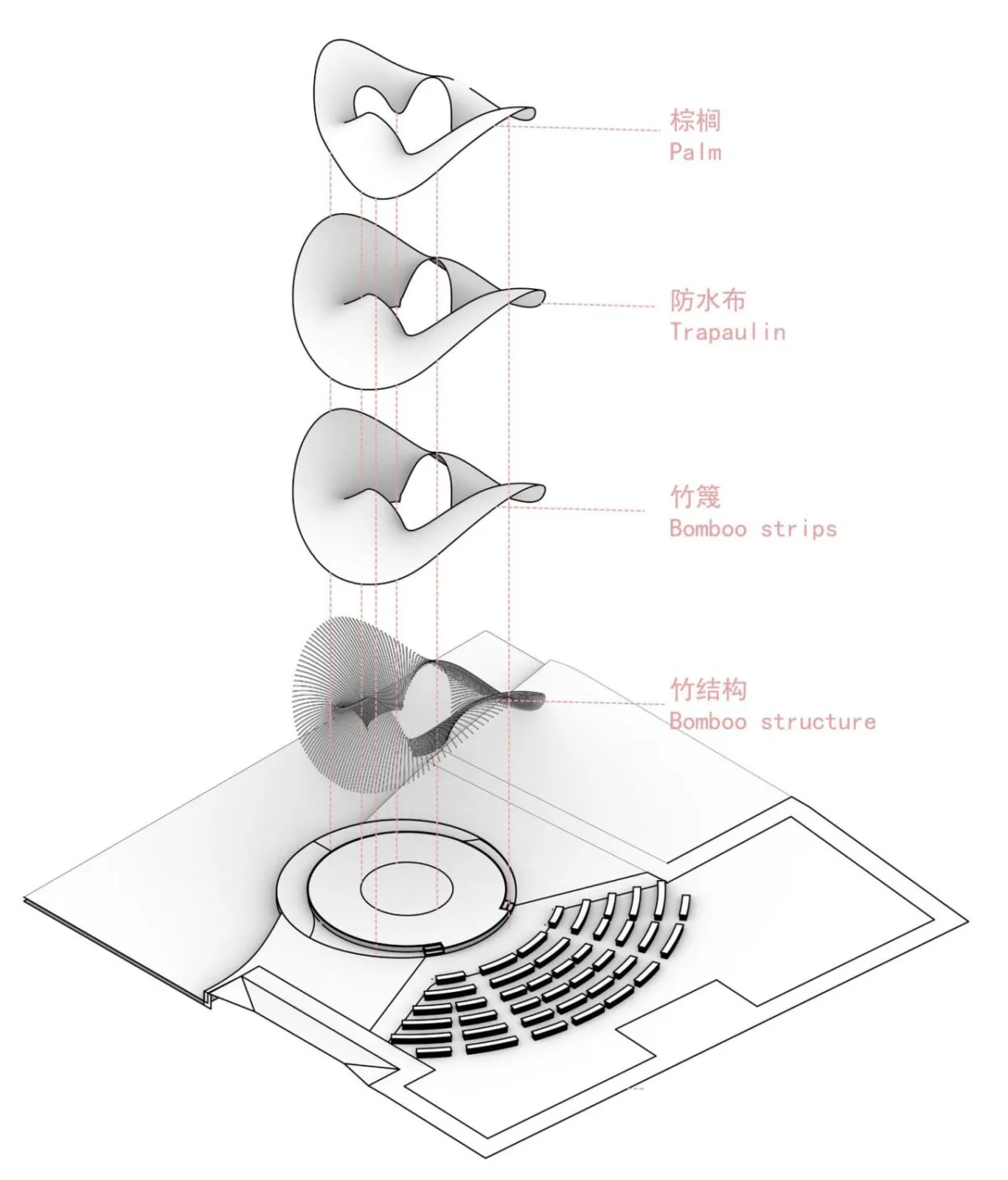 BIM建筑|花海竹亭，城市公园针灸式更新 / 竖梁社 + 华南理工大学建筑学院