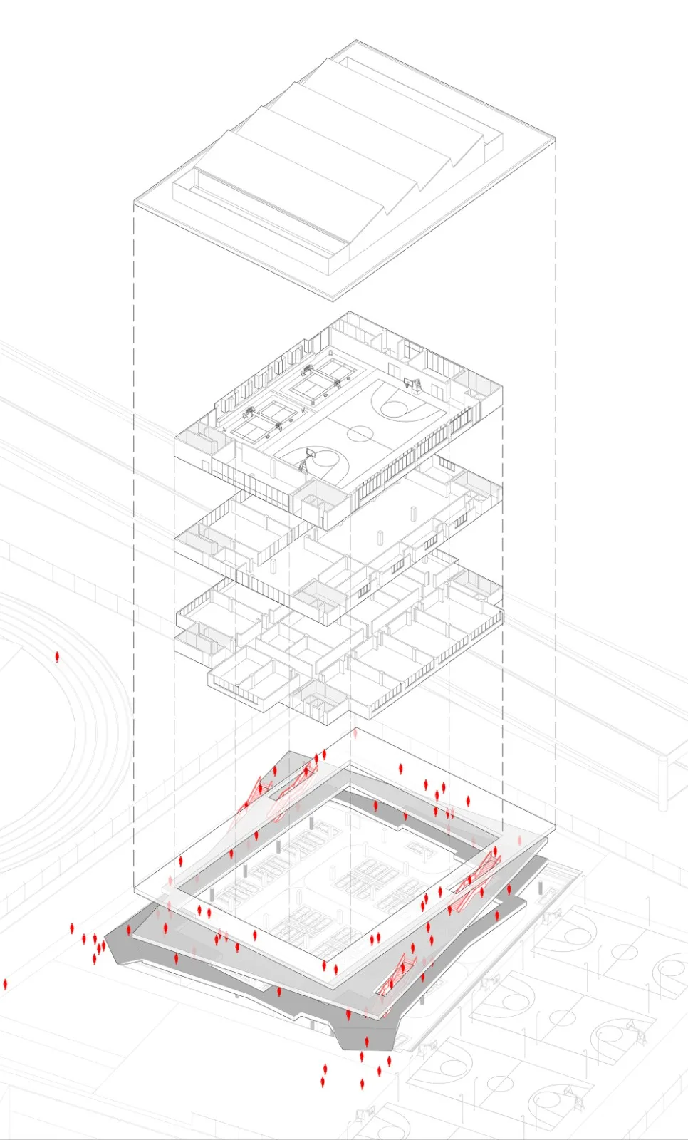 BIM建筑|宜黄一中综合楼 / 以靠建筑