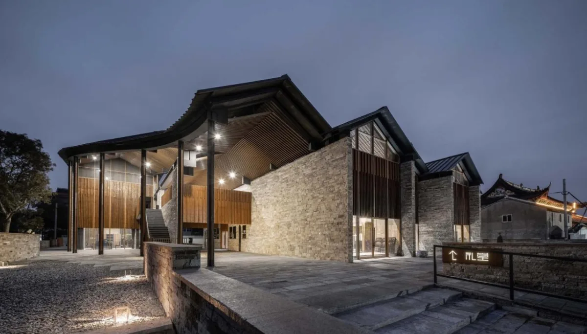 BIM建筑|小伍份村文化礼堂 / 园舍建筑景观
