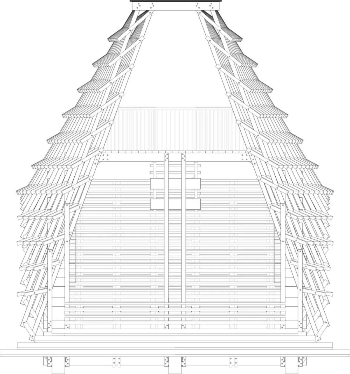 BIM建筑|古劳水乡木桥 / 罗宇杰工作室