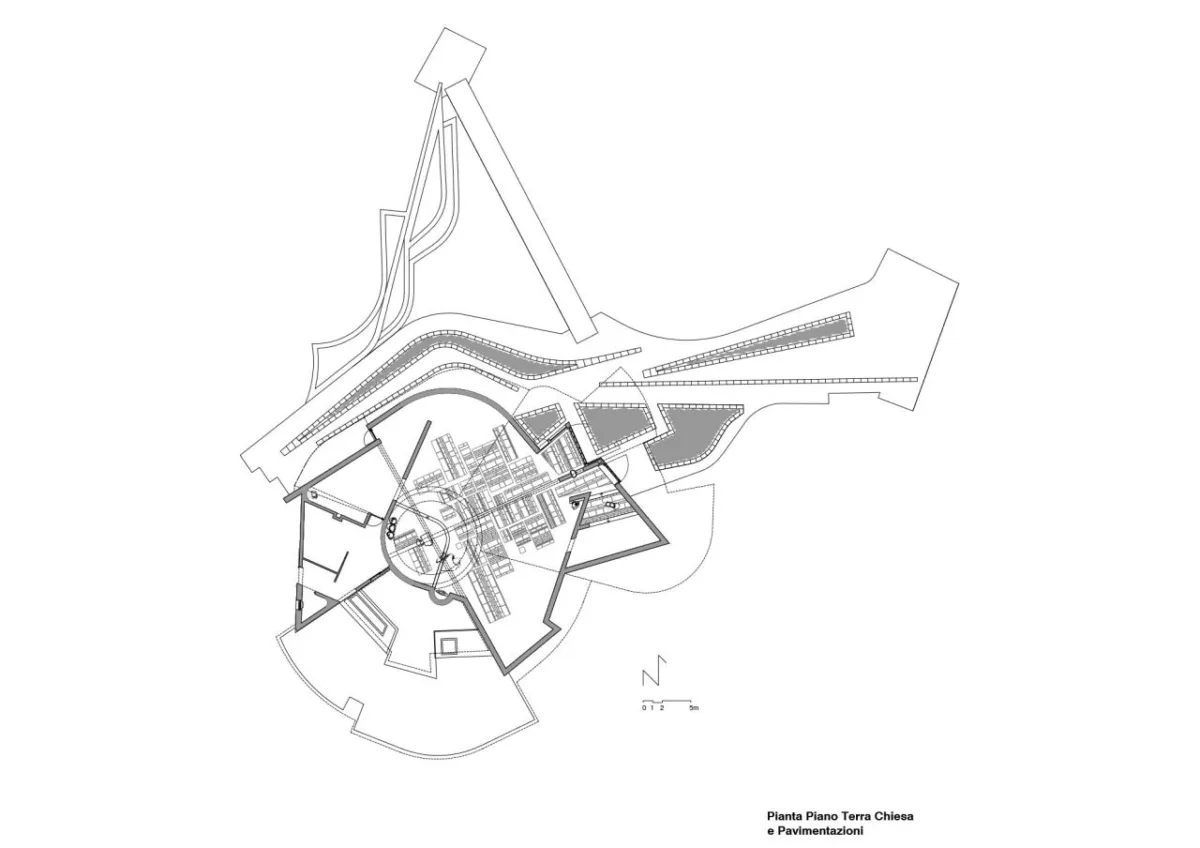 BIM建筑|悬挂式屋顶：教堂与教区综合体 / Miralles Tagliabue EMBT