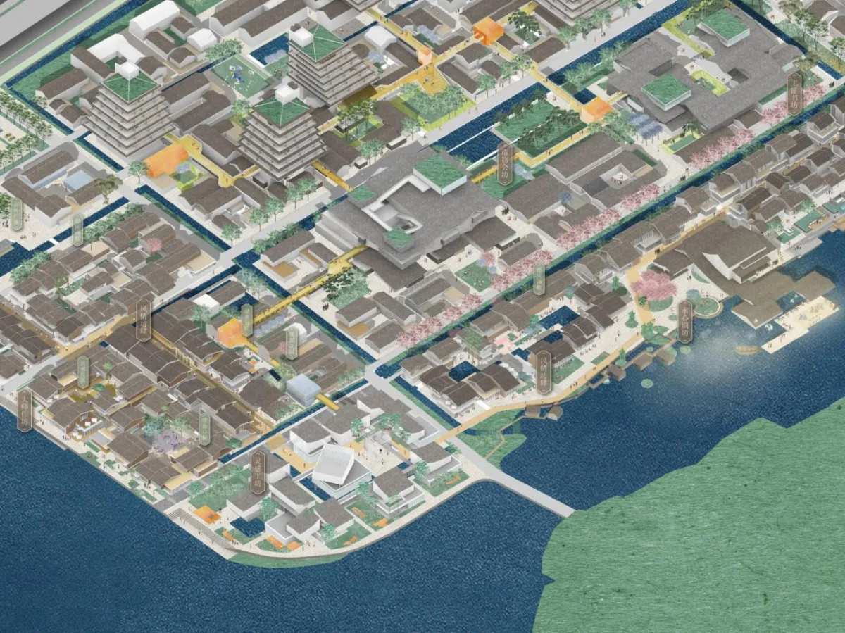 BIM建筑|中标候选方案 | 造物环：苏州青苔中日工业设计村 / line+、MLA+