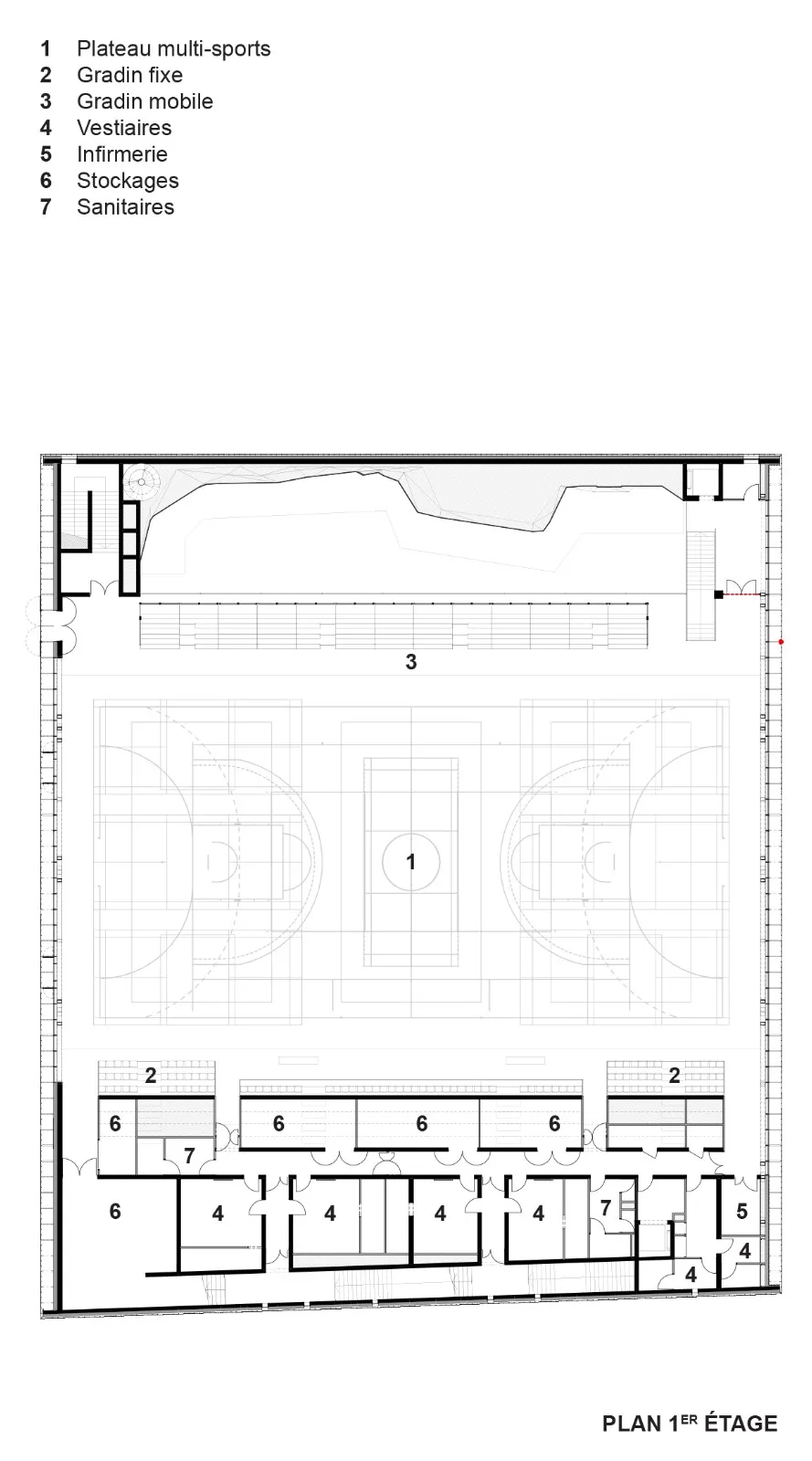 BIM建筑|Pôle Simone Veil 多功能运动中心 / K architectures Sigwalt Herman