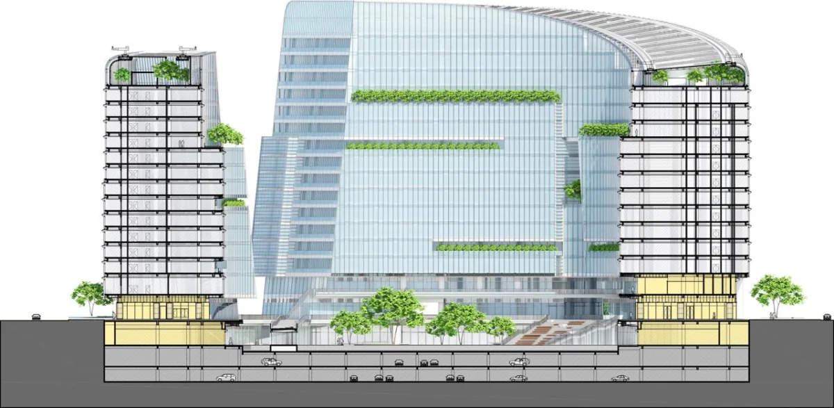 BIM建筑|成都高新万科中心——高新区的城市花园 / Laguarda.Low Architects