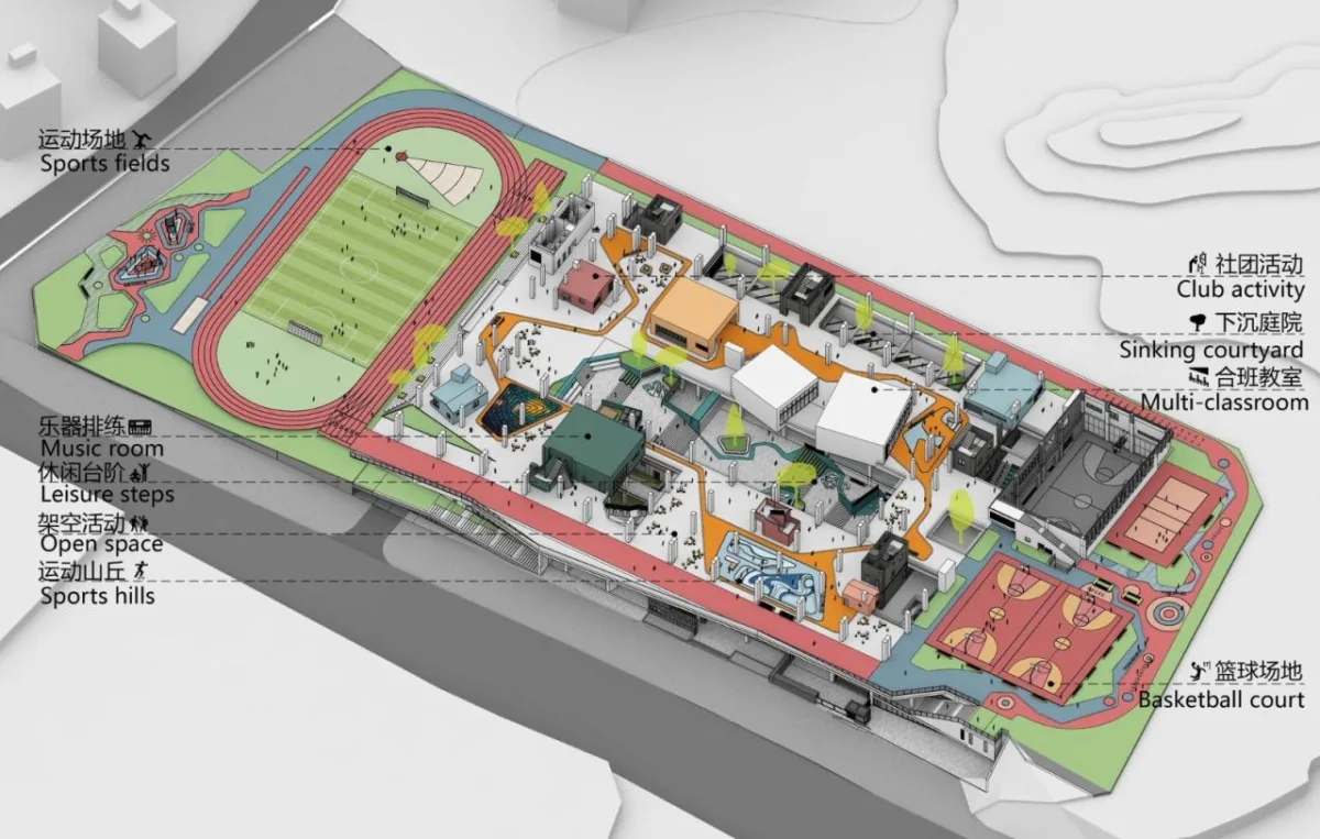BIM建筑|深圳市龙华区行知中学 / 筑博设计-联合公设