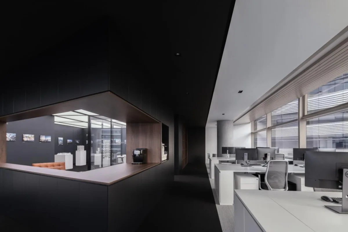 BIM建筑|设计师办公室： 黑白容器 / line+建筑事务所