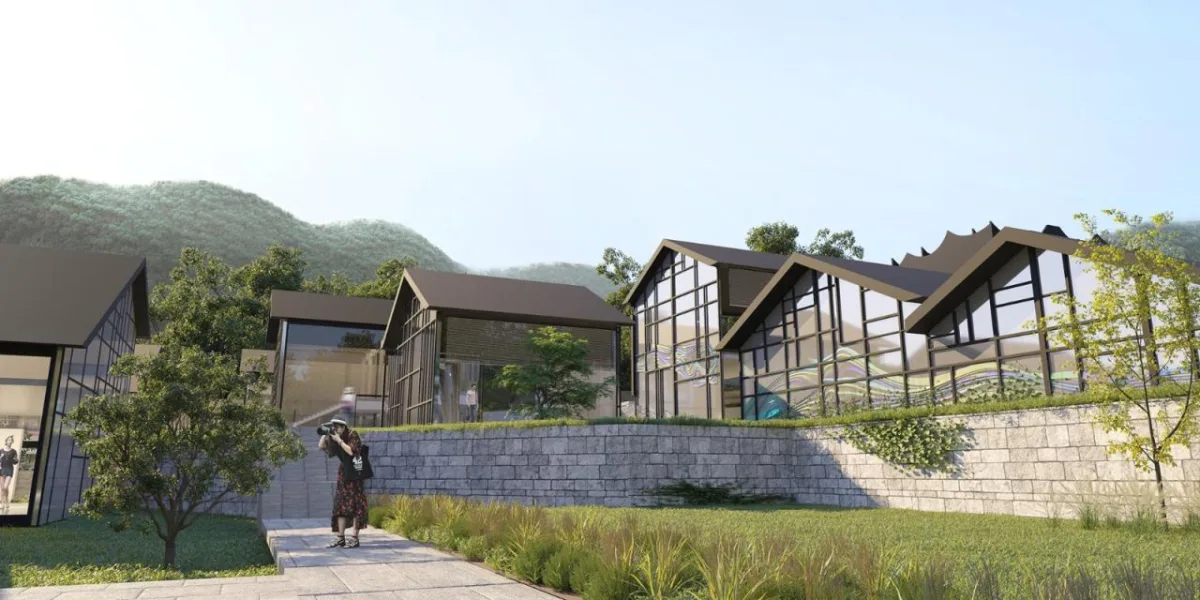 BIM建筑|林河陌影——仙市古镇活动综合体方案设计 / 外行建筑