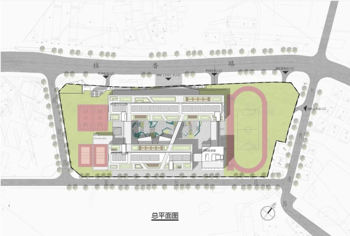 BIM建筑|深圳市龙华区行知中学 / 筑博设计-联合公设