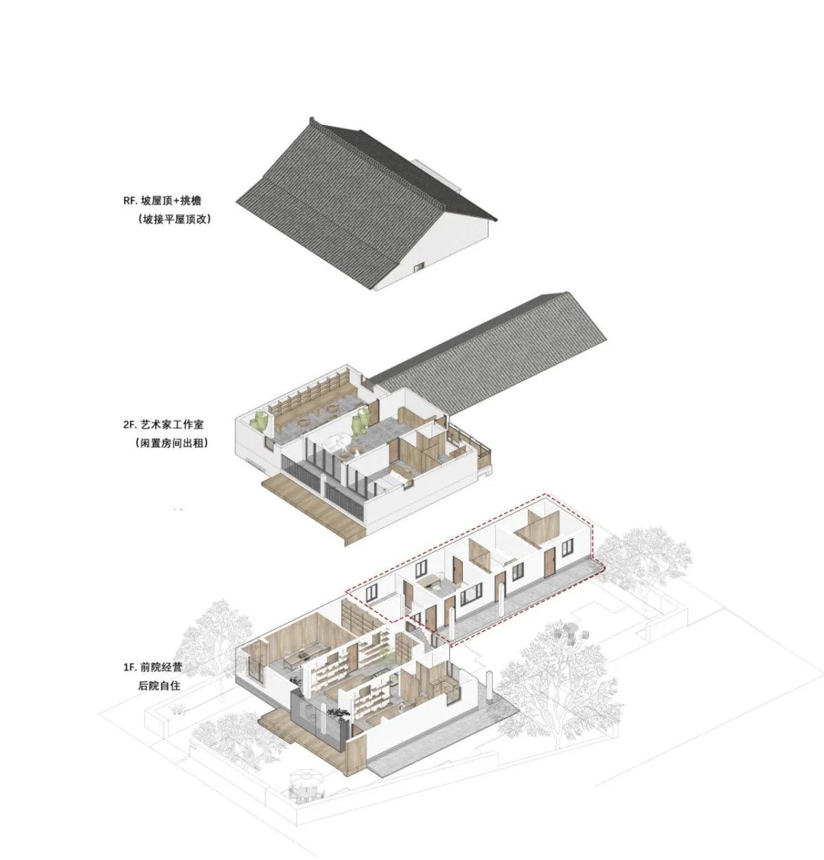 BIM建筑|低成本整村改造实践：上海奉贤李窑村乡村振兴 / 水石设计