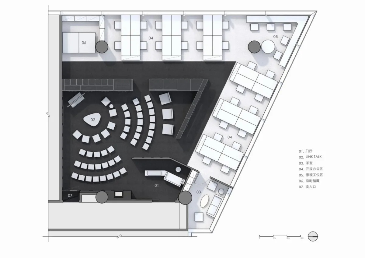 BIM建筑|设计师办公室： 黑白容器 / line+建筑事务所