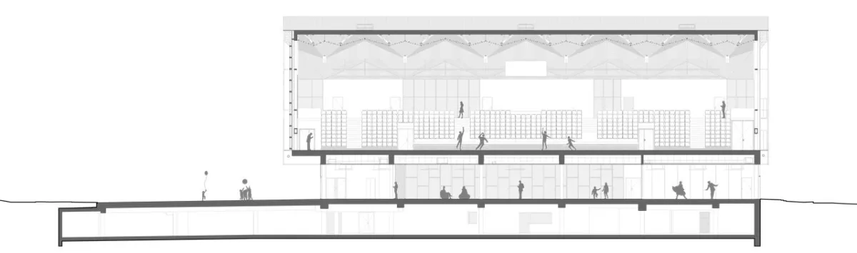 BIM建筑|Pôle Simone Veil 多功能运动中心 / K architectures Sigwalt Herman