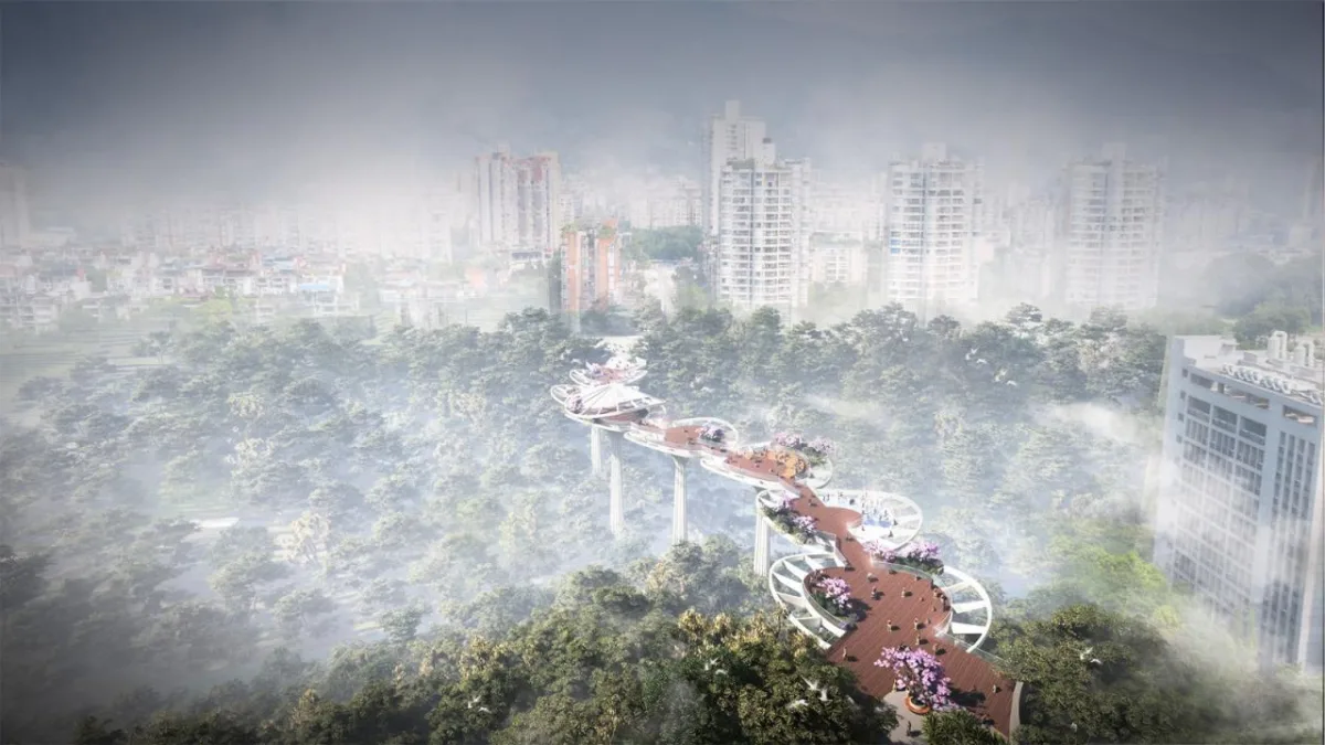 BIM建筑|重庆市北碚区西南大学人行景观桥项目 / 林聪建筑设计工作室