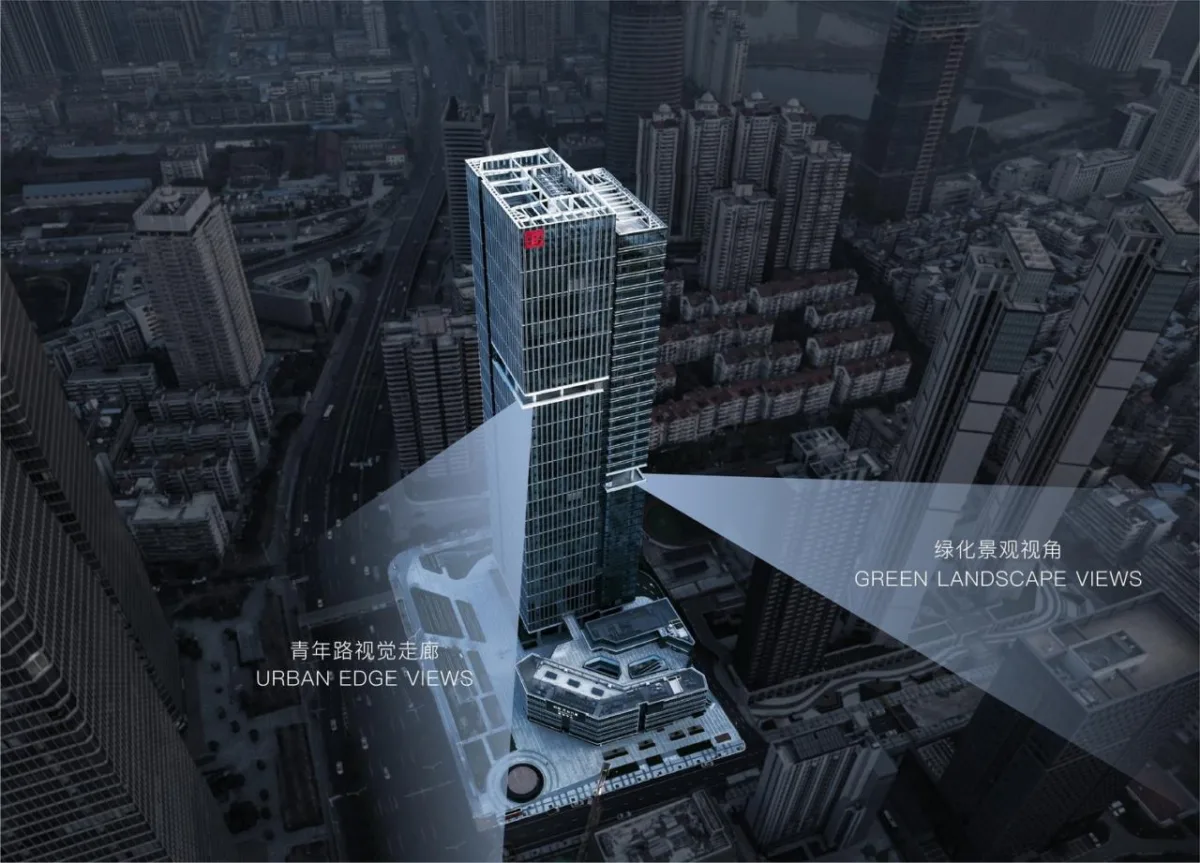 BIM建筑|城市天际线的重塑与街道生活的缝合：武汉中海中心 / 柏涛设计