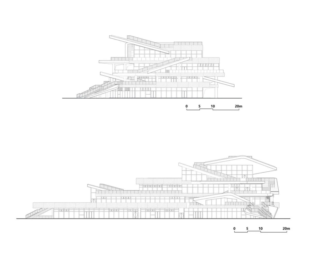 BIM建筑|漫游白色切片，上海之鱼 / 同济原作设计工作室