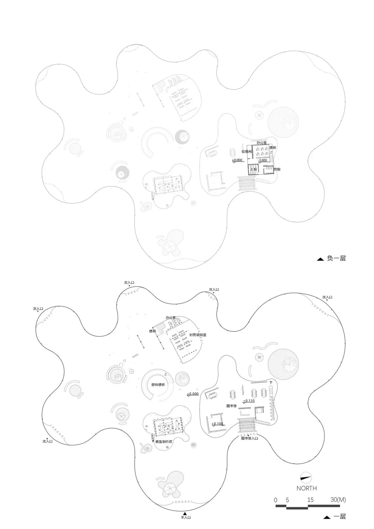 BIM建筑|婺川复园——遵义市务川县文化中心设计方案 / 外行建筑