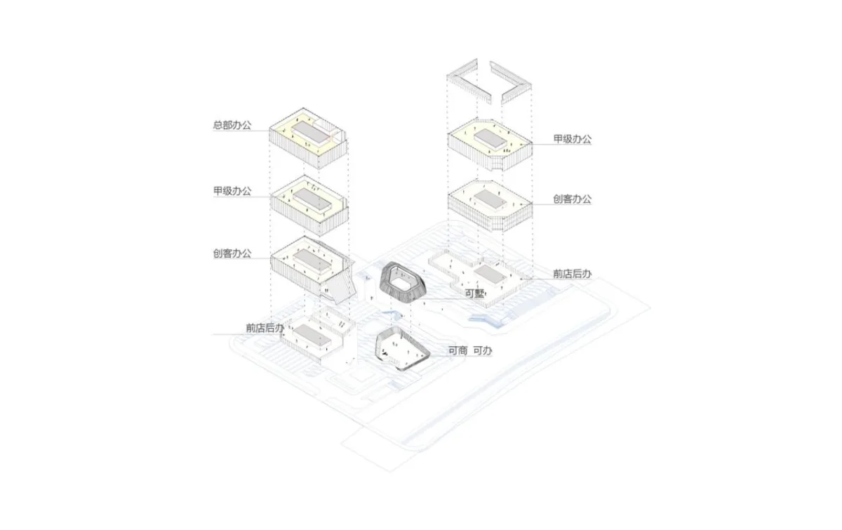 BIM建筑|GEN方案 | 一桥两相望:苏州高铁新城双子塔