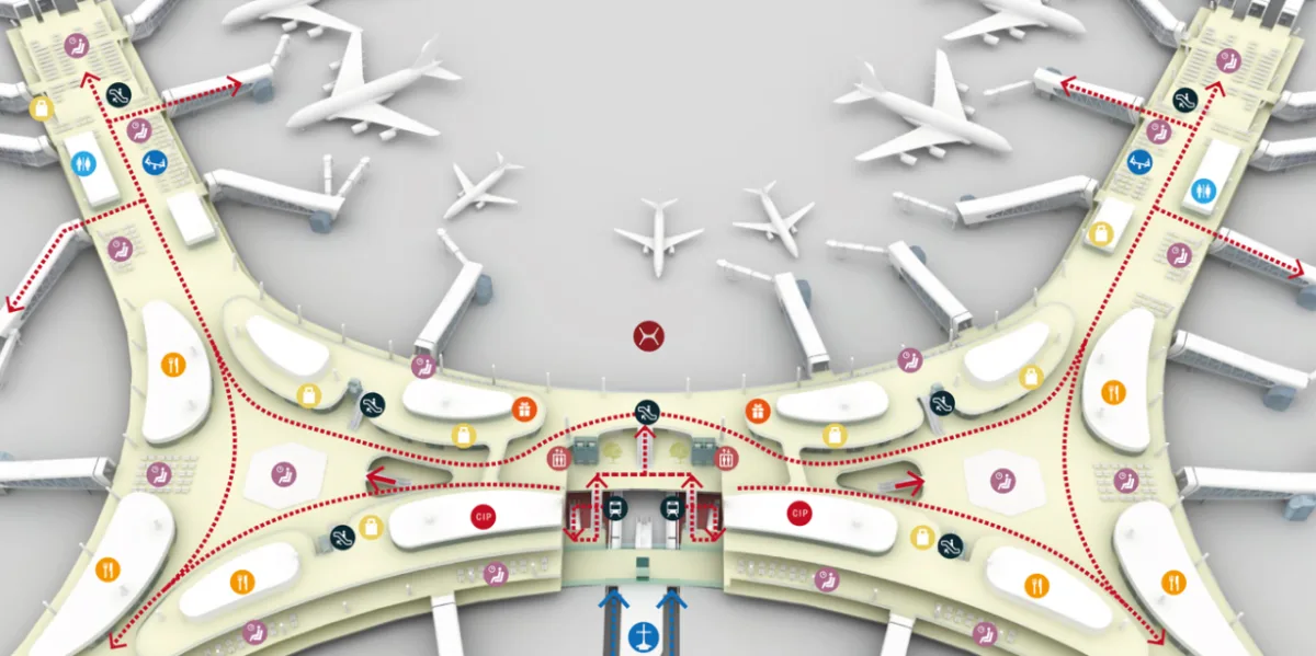 BIM建筑|航空建筑新标杆：深圳宝安国际机场卫星厅 / GDAD、Aedas、兰德隆与布朗