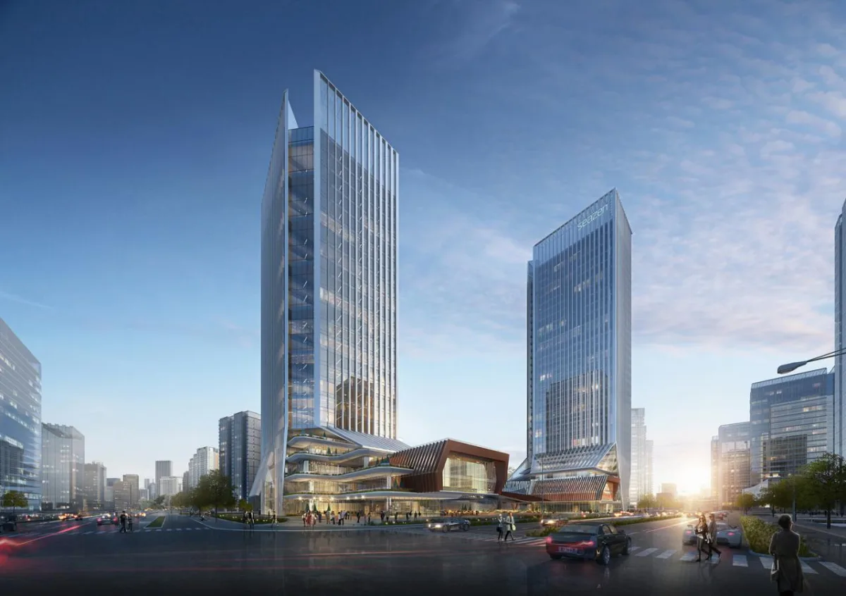 BIM建筑|GEN方案 | 一桥两相望:苏州高铁新城双子塔