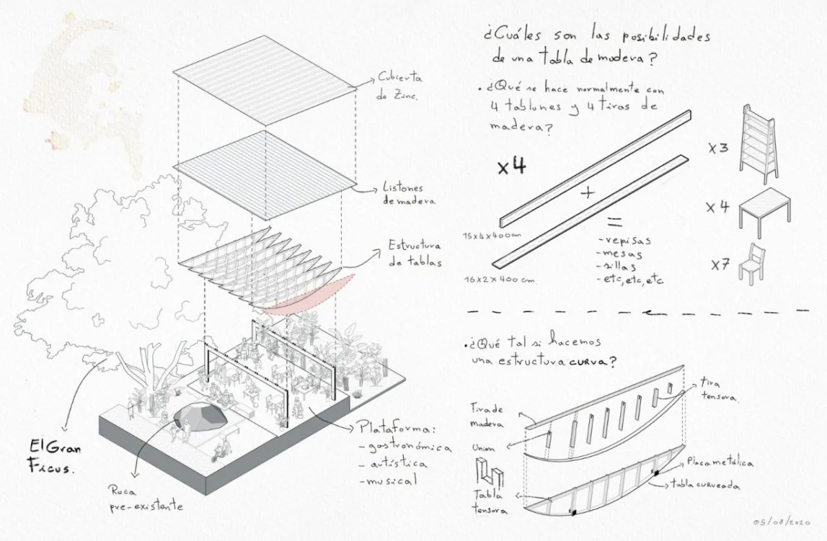 BIM建筑|村口榕树下，社区公共空间 Ficus Alto / Natura Futura Arquitectura