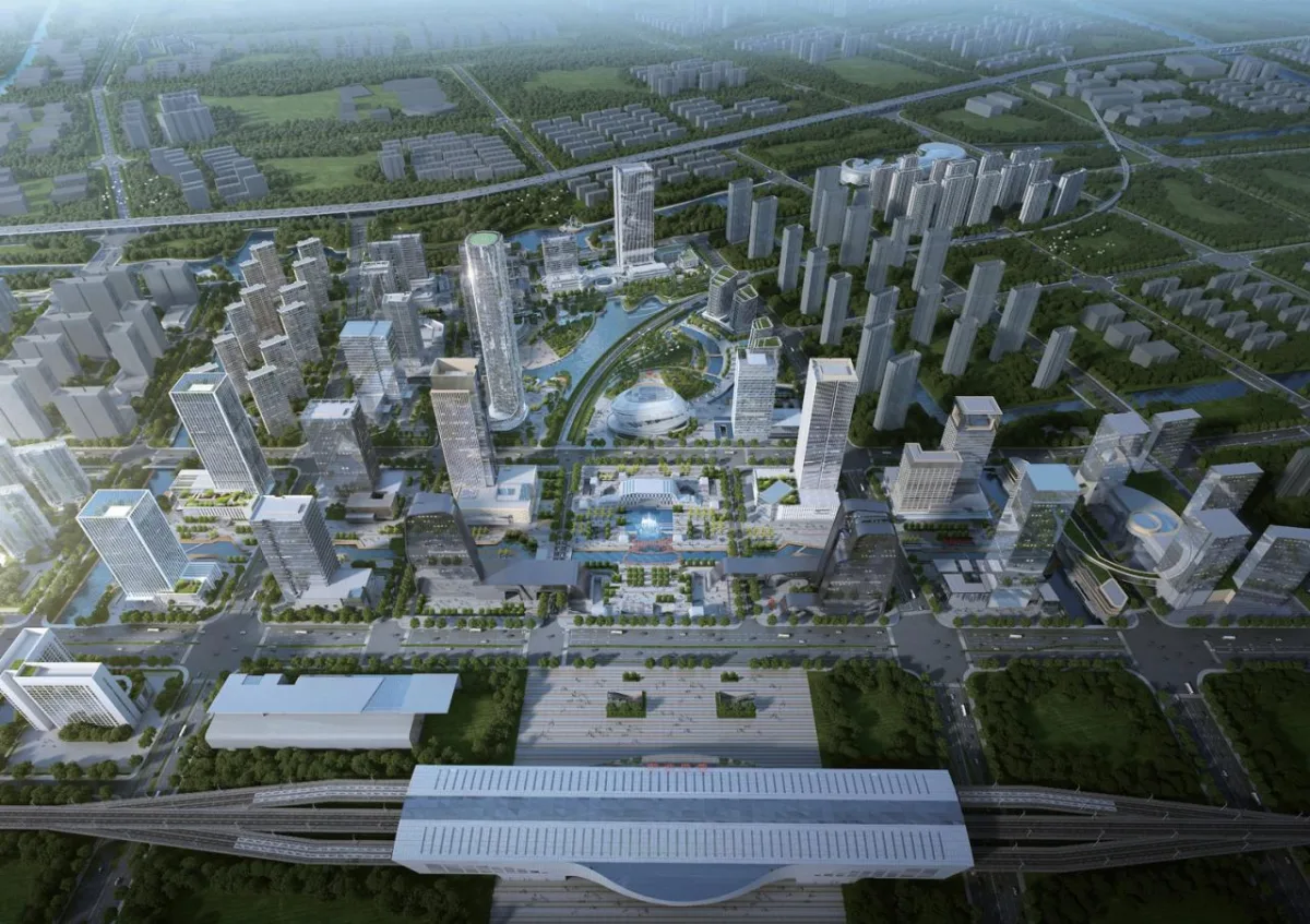 BIM建筑|GEN方案 | 一桥两相望:苏州高铁新城双子塔