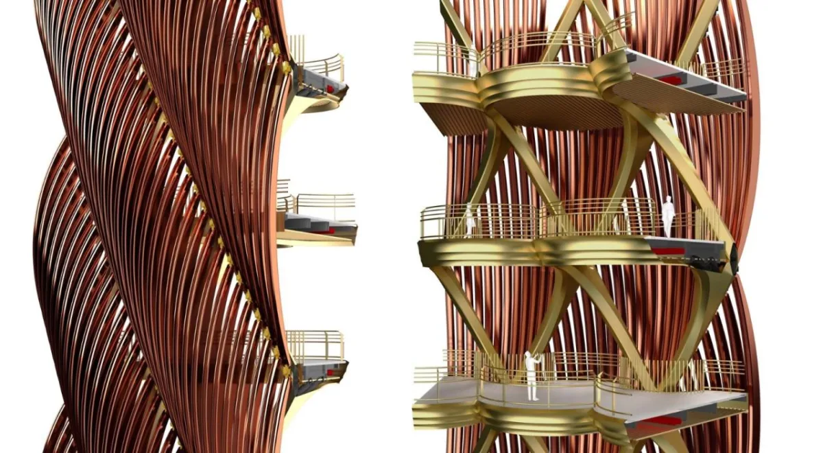BIM建筑|成都熊猫基地熊猫塔，机械‘竹笋’ / UDG.零号工作室