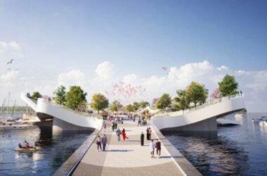 BIM建筑|赫兹维克在首尔滨水区设计“叶子”码头-BIM建筑网