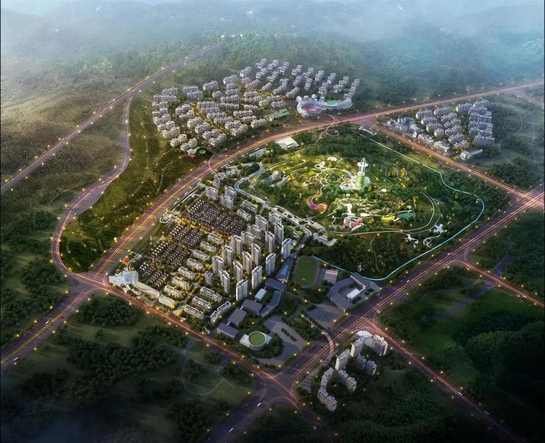 BIM建筑|丝带萦绕于山林间的遐想-昆明华侨城 ▪ 滇中乐活城社区中心 / 成执设计