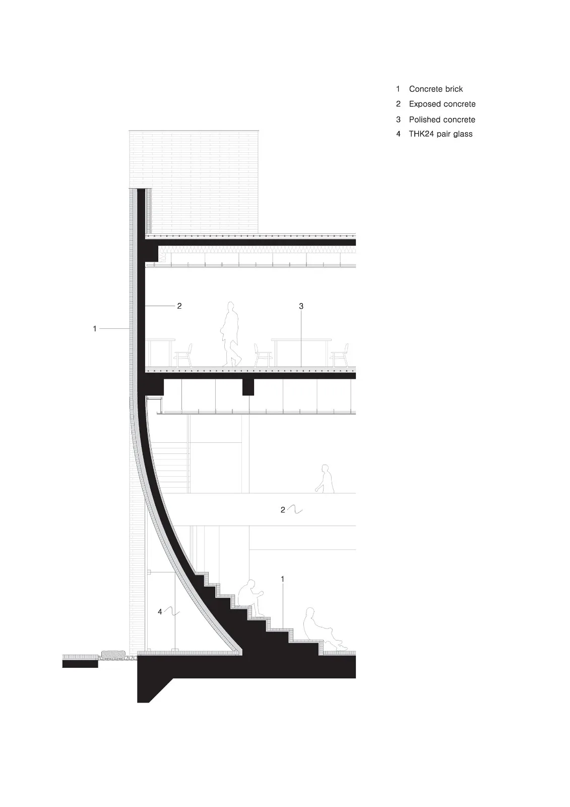 BIM建筑|流水墙体，泰瑞咖啡馆 / NAMELESS Architecture