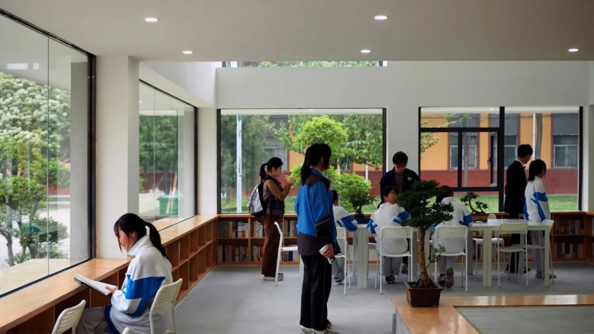 BIM建筑|西安高新第六高级中学图书馆 / 垣建筑·西安建筑科技大学建筑学院