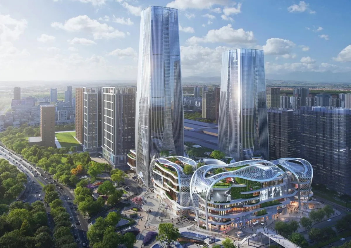 BIM建筑|西安南飞鸿乐荟中心，城市生态商业体 / Aedas