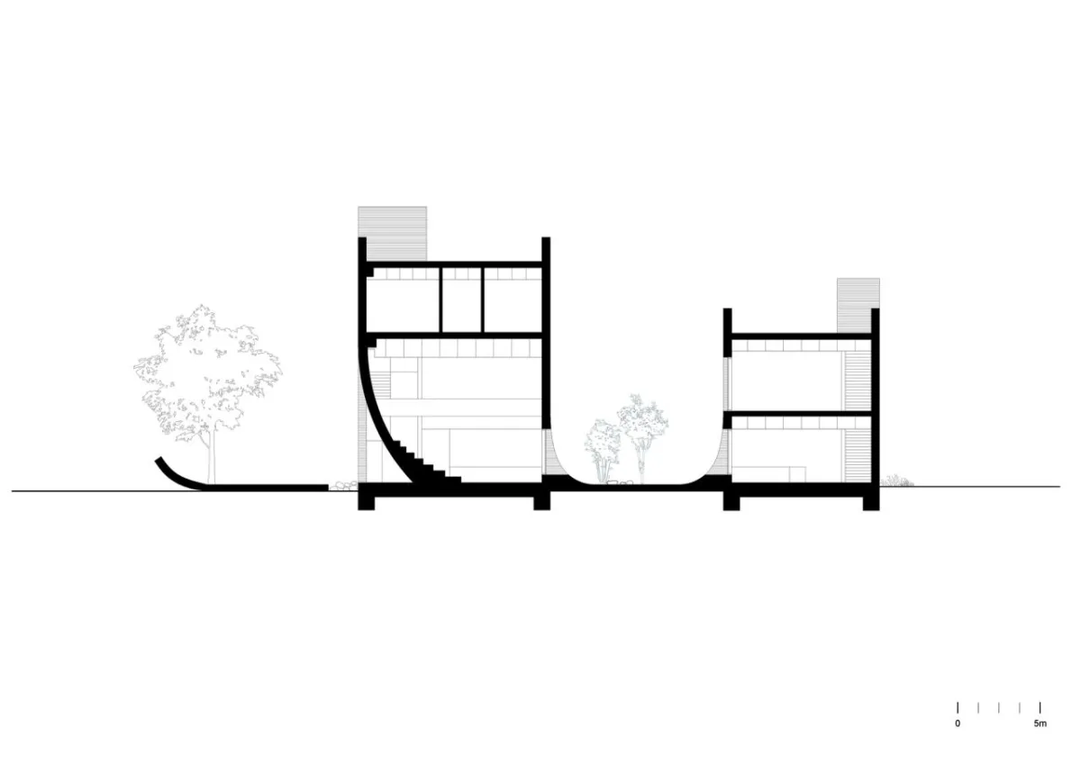 BIM建筑|流水墙体，泰瑞咖啡馆 / NAMELESS Architecture
