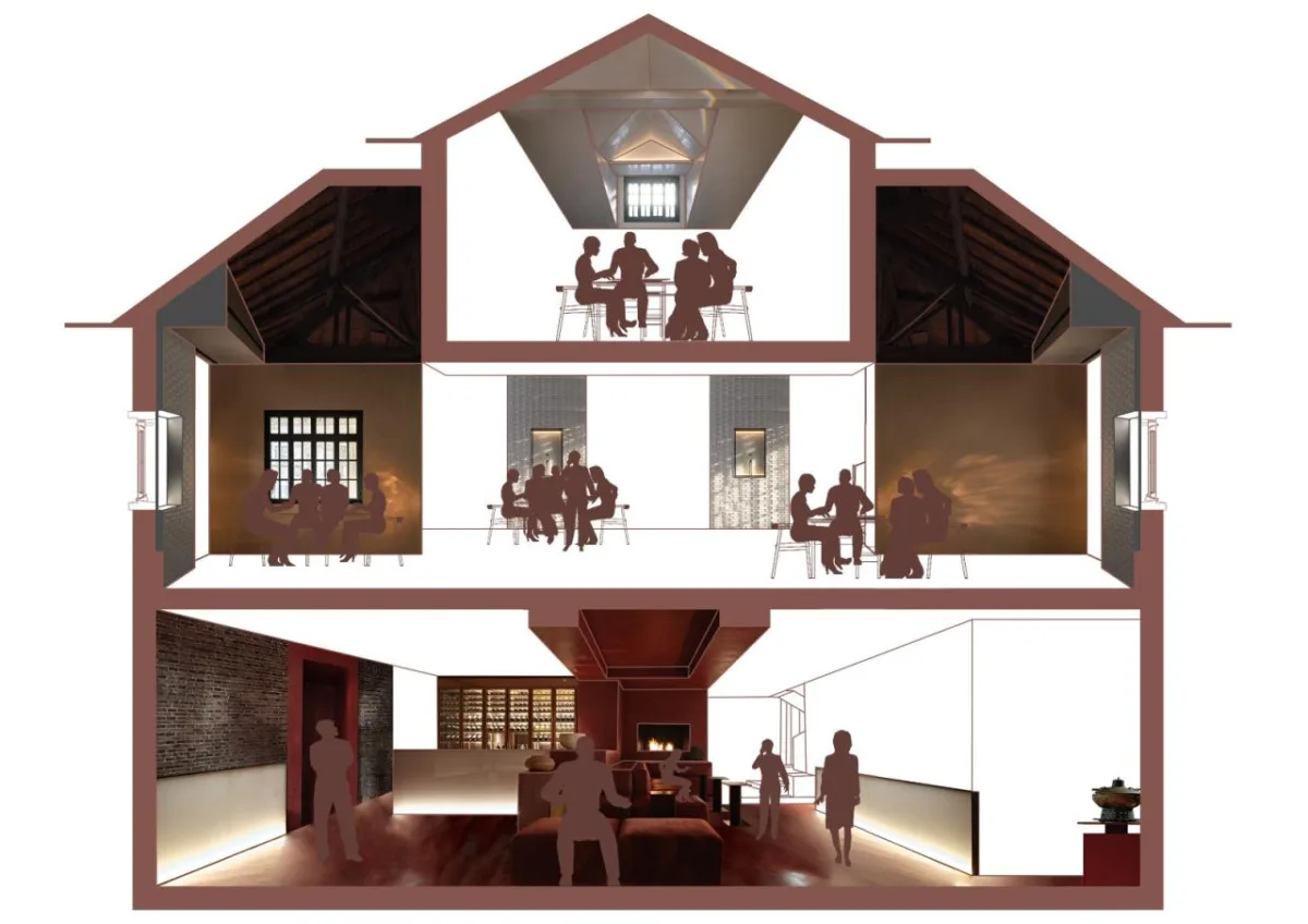 BIM建筑|历史建筑中的火锅“博物馆”：杭州GUD火锅餐厅旗舰店 / 八荒设计