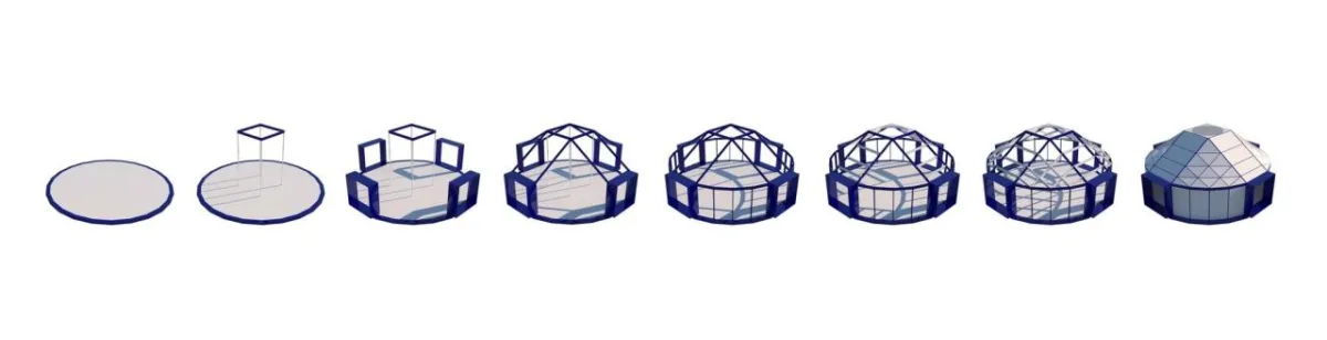 BIM建筑|几何蒙古包 / 阁尔工作室